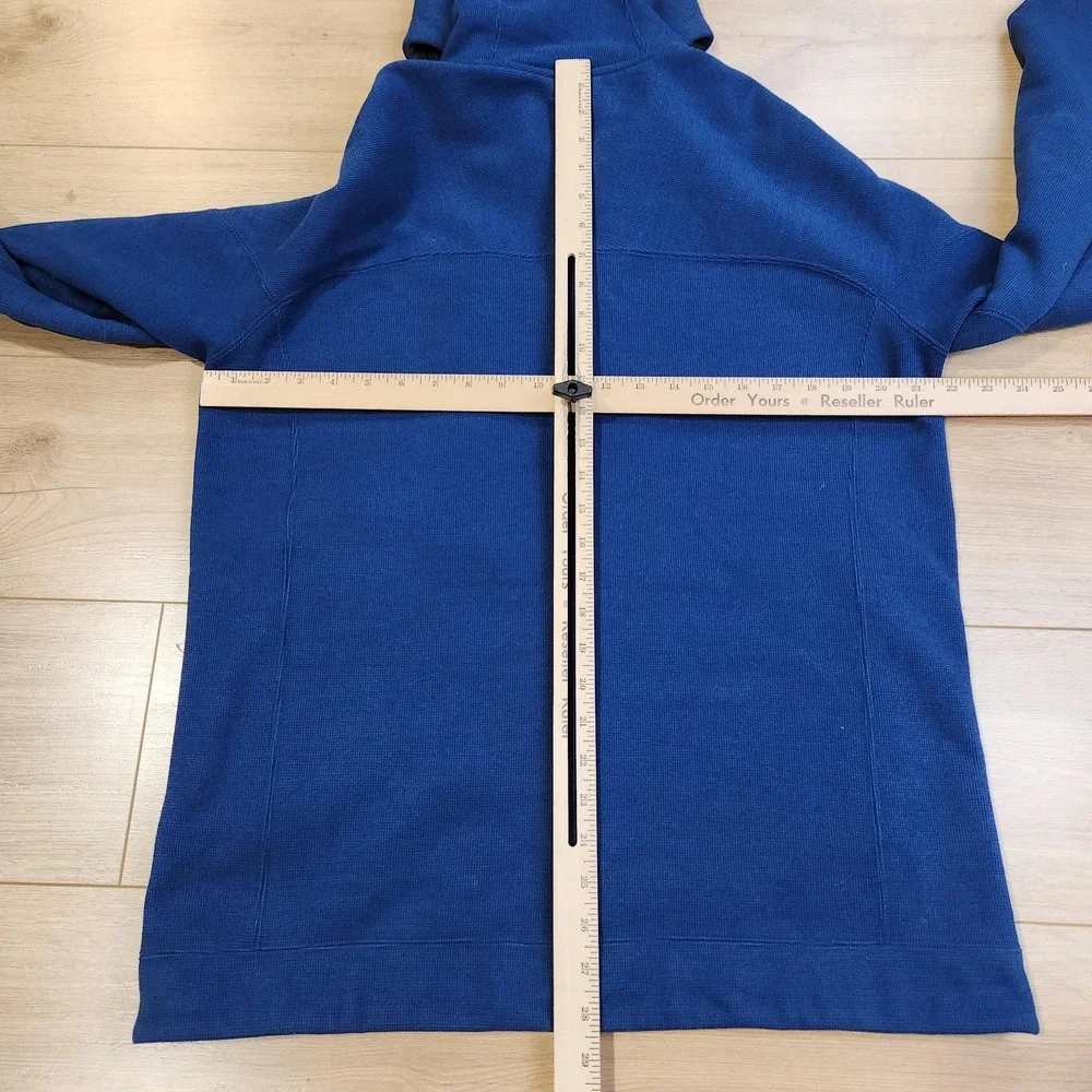 Outdoor‎ Research Jacket Mens Large Blue Hooded Fleece Full Zip Pockets 50940
